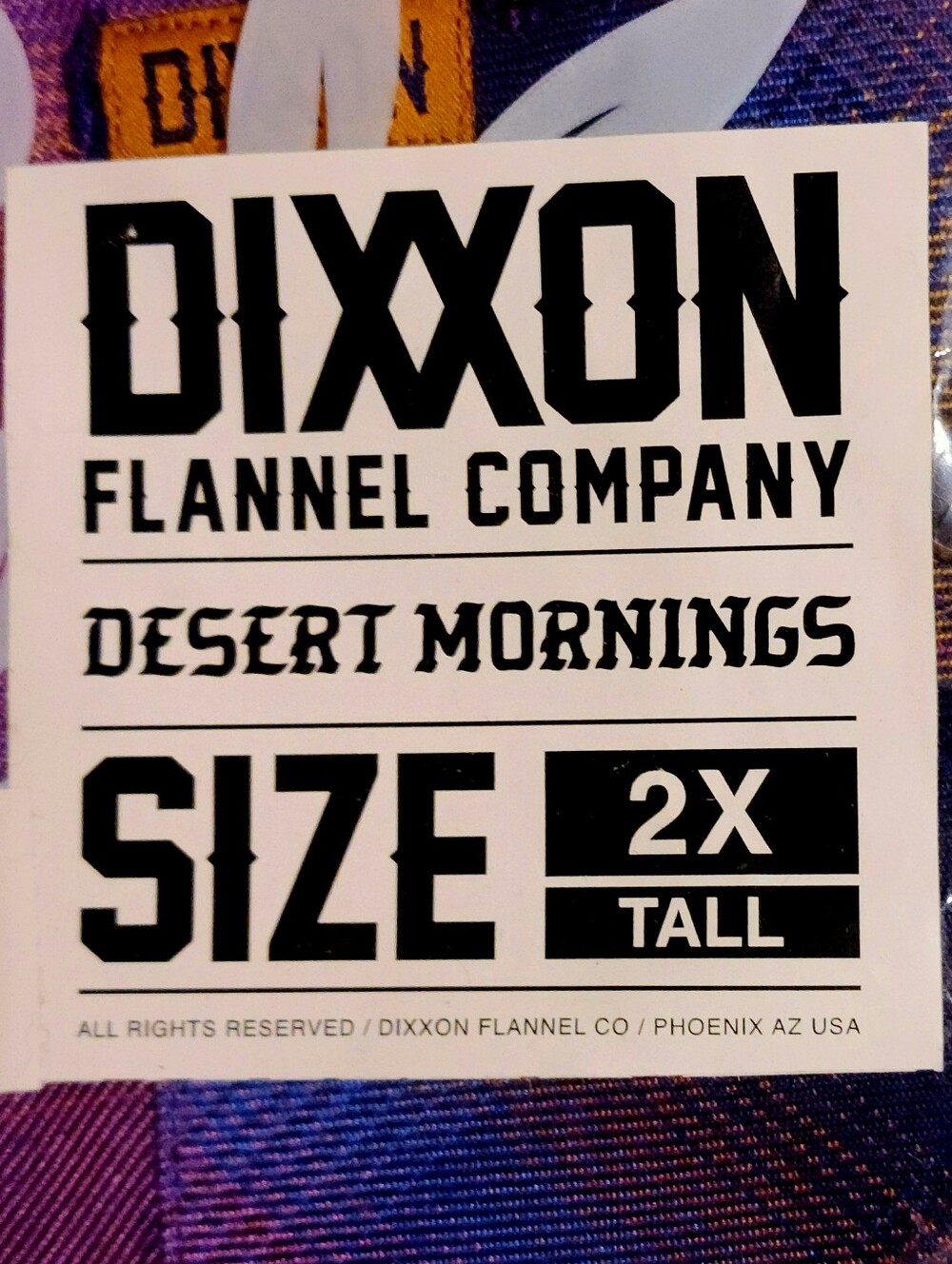 DIXXON DESERT MORNINGS FLANNEL IN 2XLT